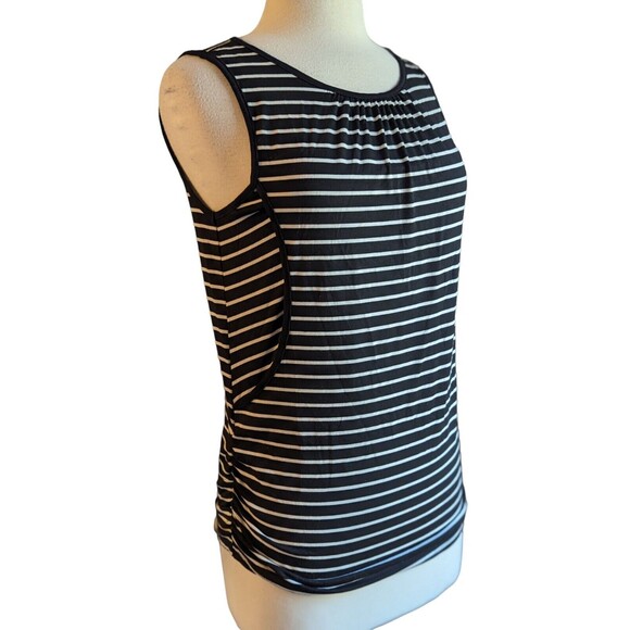 Ekouaer Women's Black & White Stripe Stretch Nursing Tank Top NWT Size Medium - Picture 1 of 10